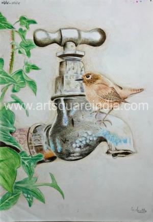 Anvita- Colorpencil on paper