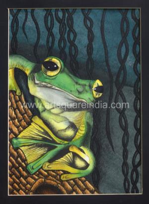  Manpreeth Singh Nishter-Gliding Frog- Watercolor & Pen on paper