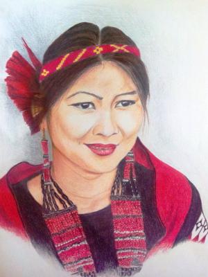 Mrs.Cheryl Monis- Colorpencils on paper